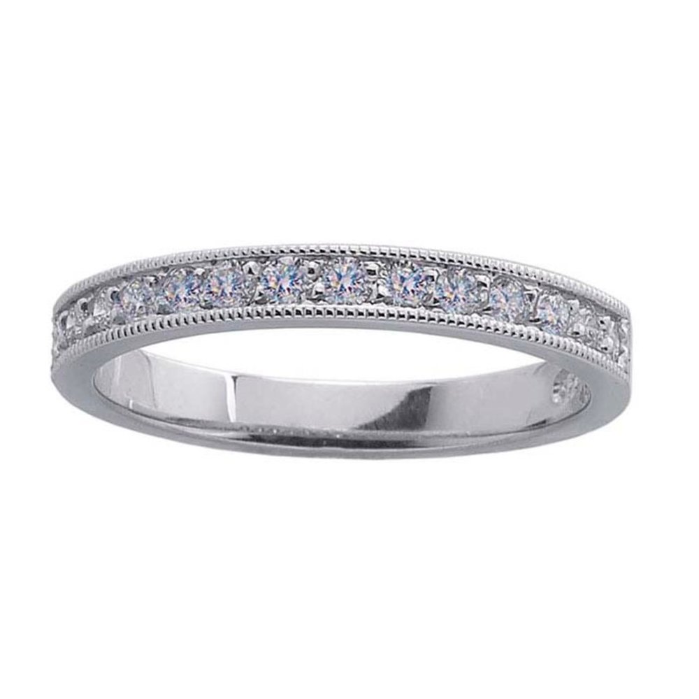 14K WG Diamond-Set Wedding Band Limited qty